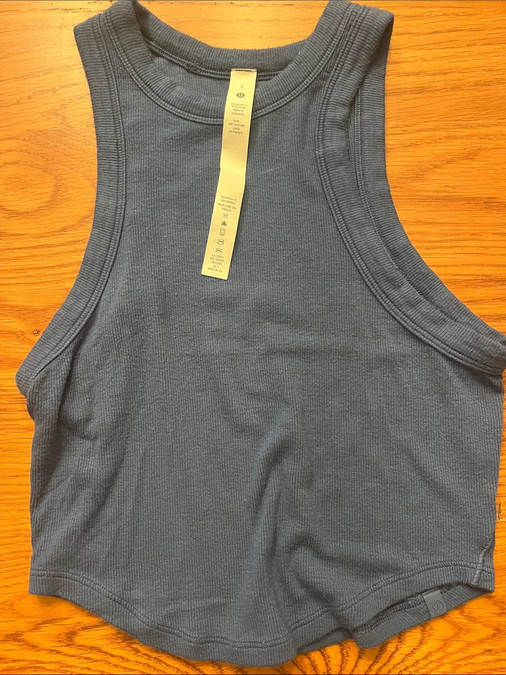lululemon athletica Ribbed Tank in Slate Gray-Blue
